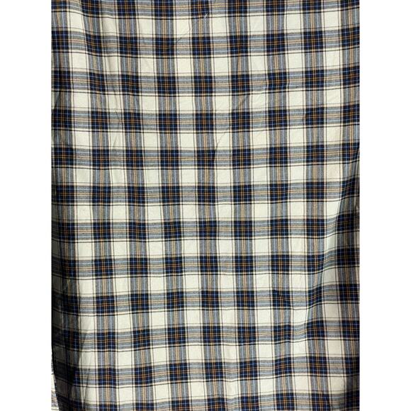 GOODFELLOW & CO Men's Cream/Blue Plaid Slim-Fit Button-Up Long Sleeve Shirt SZXL - Picture 6 of 11